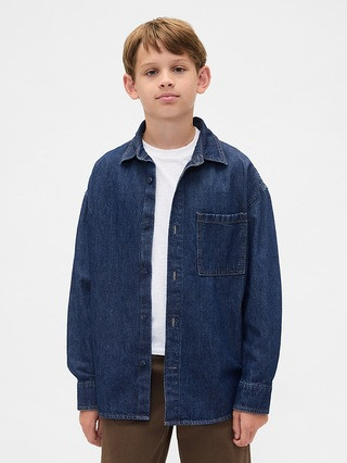 Kids Denim Oversized Shirt | Gap (CA)