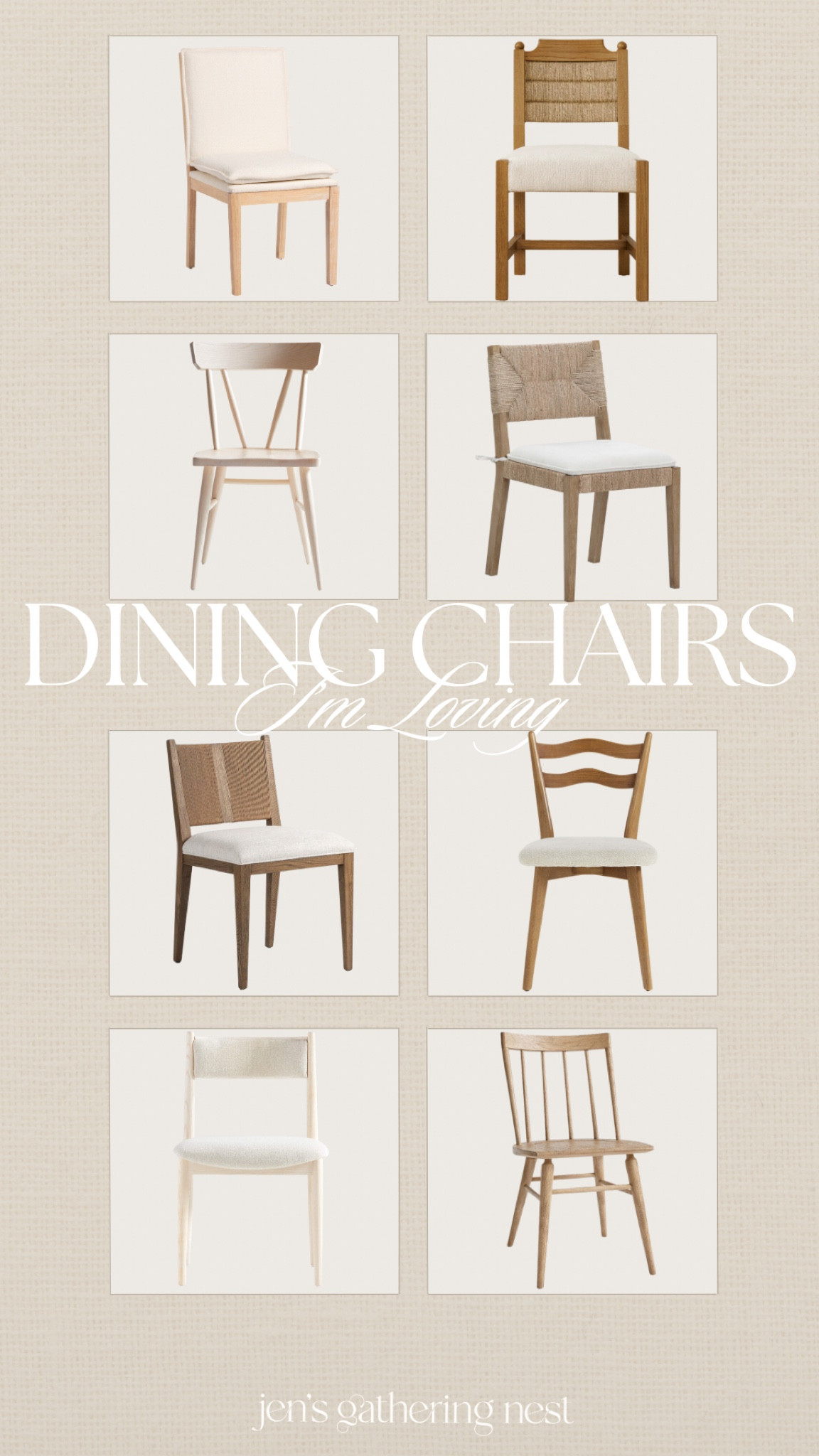 JGN favorites — dining chairs I’m obsessed with right now 😍

#kitchen #diningroom #diningchairs #chairs #homefind #modernorganic #chairs #under500 #neutralhome

#LTKSaleAlert #LTKHome #LTKMostLoved