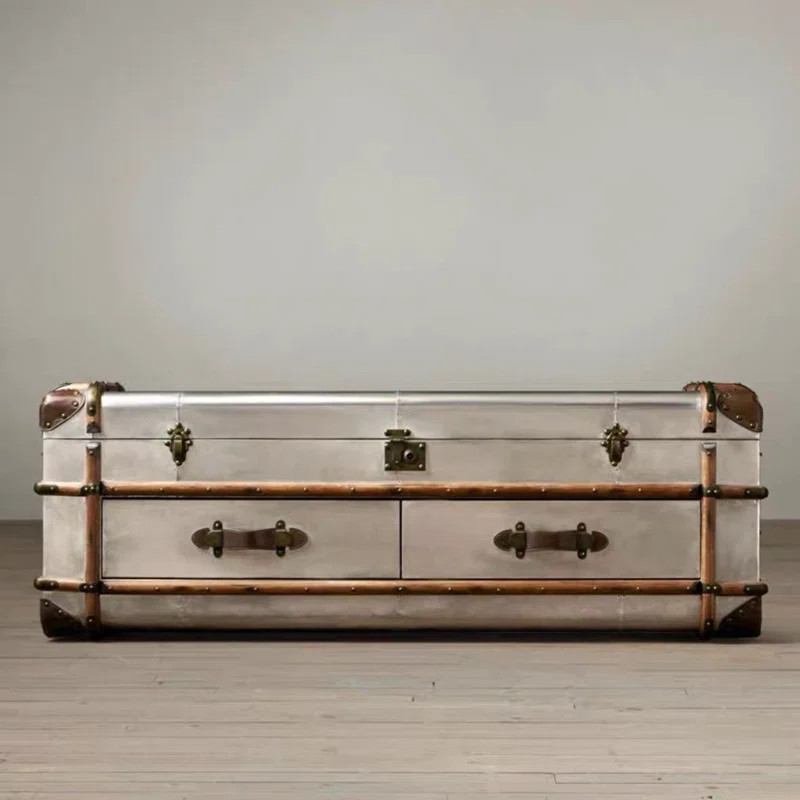 Industrial Retro Aluminum Skin Coffee Table Coffee Table | Wayfair North America