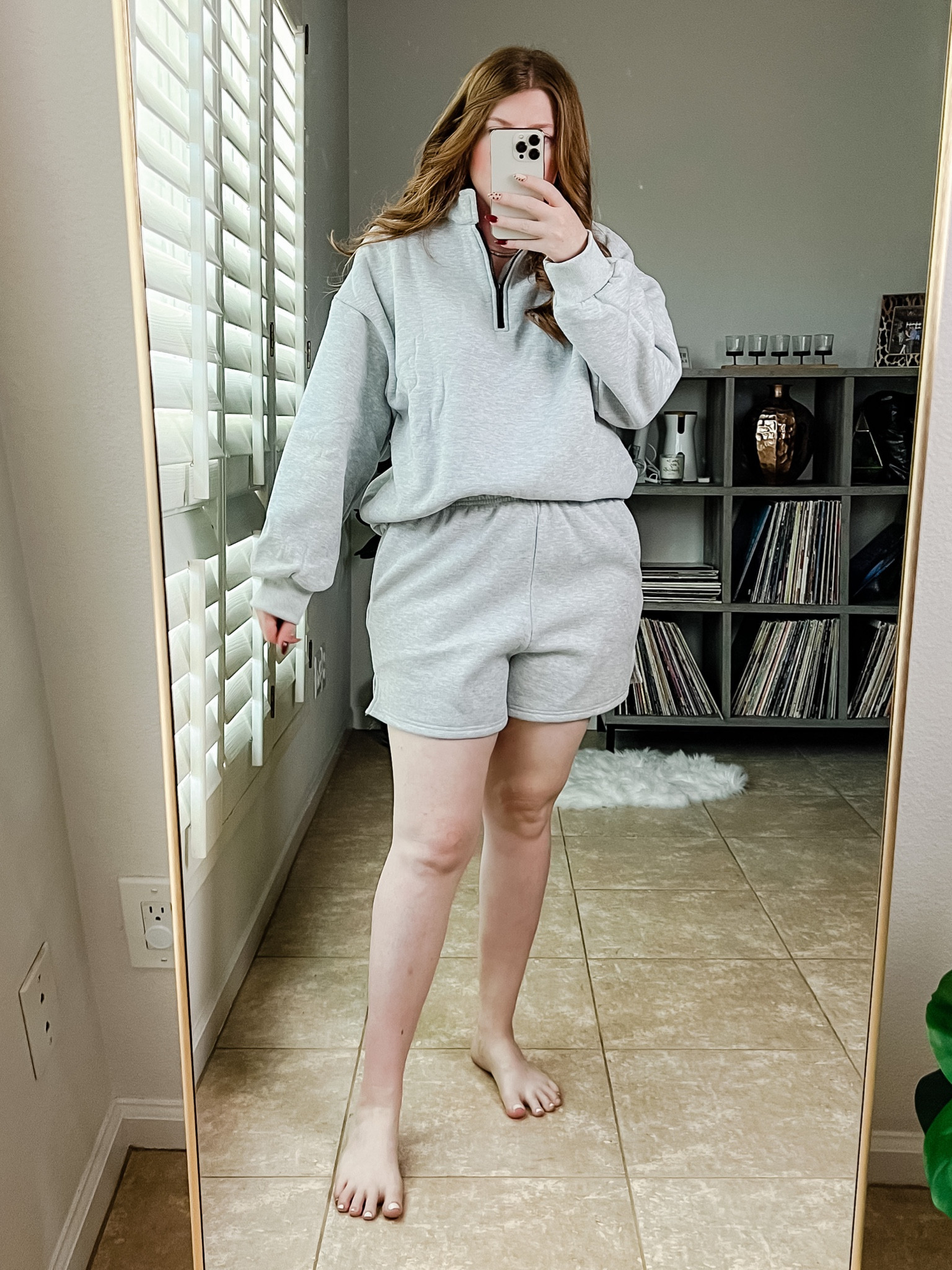 Shorts set from amazon wearing size large. Quarter zip pullover shorts set. Amazon outfit. Loungewear. 

#LTKstyletip #LTKSeasonal #LTKunder100