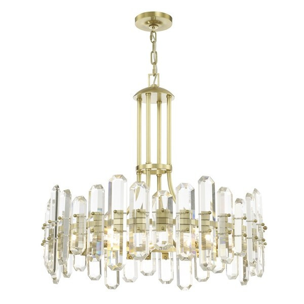 Bolton 8 Light Aged Brass Chandelier - 24.75'' W x 26'' H | Bed Bath & Beyond