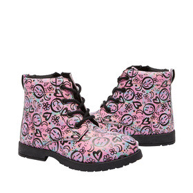 Smiley Hearts Lug Sole Boot | FabKids