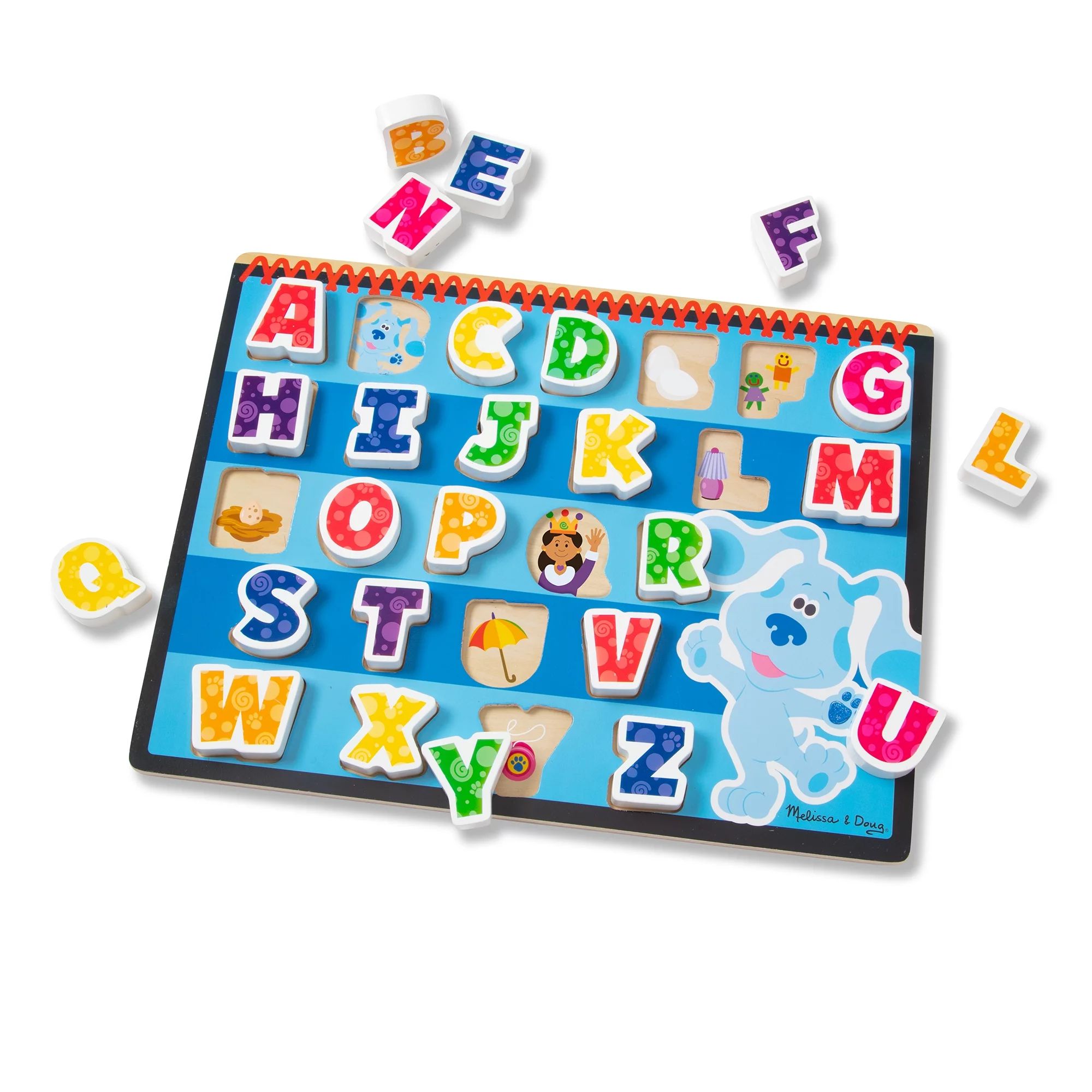 Melissa & Doug Blue's Clues & You! Wooden Chunky Puzzle - Alphabet (26 Pieces) - Walmart.com | Walmart (US)
