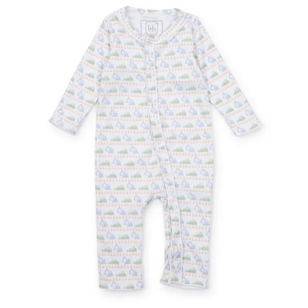 SALE Graham Boys' Pima Cotton Romper for Boys - Construction Zone | Lila and Hayes