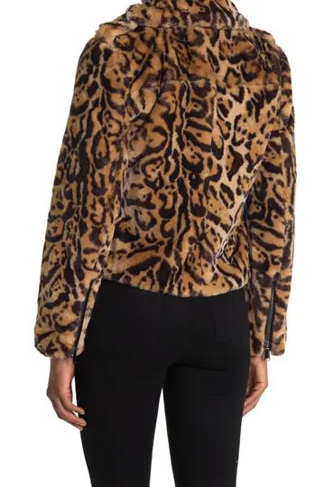 Leopard Faux Fur Moto Jacket | Nordstrom Rack