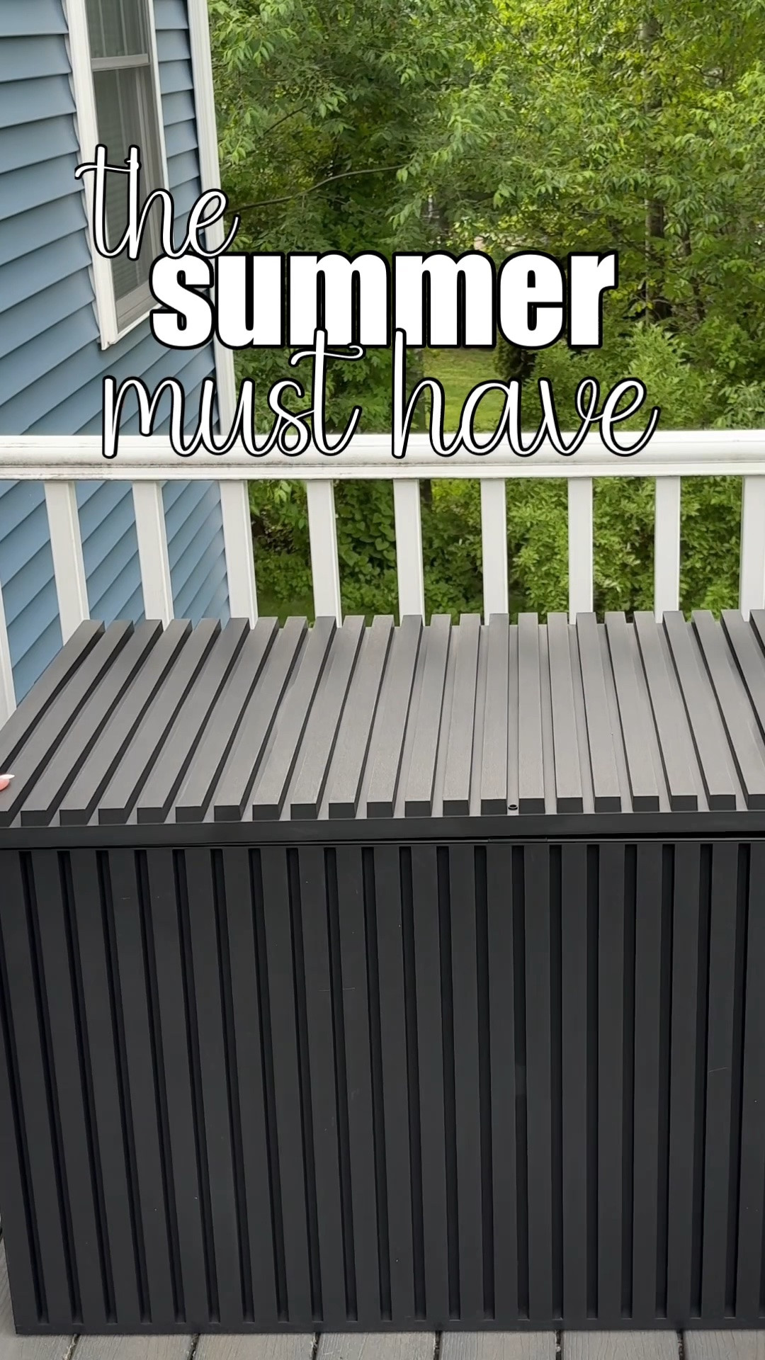 This deck box holds so much and looks like a piece of furniture on my porch. It has peg boards build in so you can hang things, and removable sliding drawers.

#LTKHome #LTKKids #LTKSeasonal