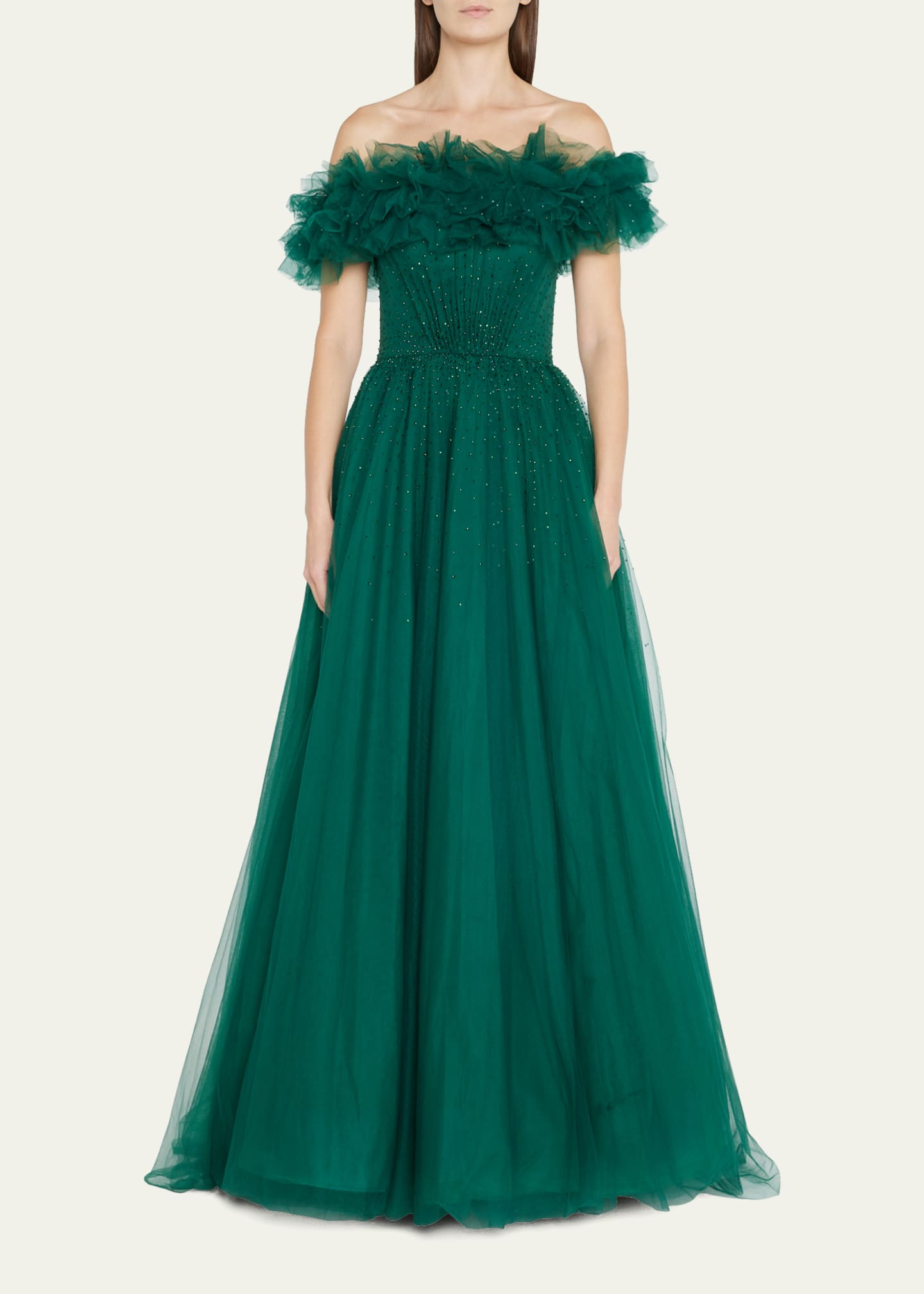 Jenny Packham Wonder Glitter Tulle Gown | Bergdorf Goodman