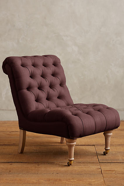 Linen Orianna Slipper Chair | Anthropologie (US)
