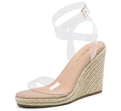 DREAM PAIRS Womens Open Toe Espadrilles Dressy Platform Sandals Buckle Ankle Strap Stylish Wedges... | Amazon (US)