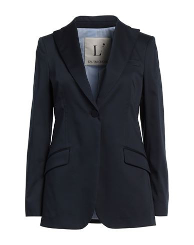 L' Autre Chose Woman Blazer Navy Size 6 Cotton, Elastane | YOOX (US)