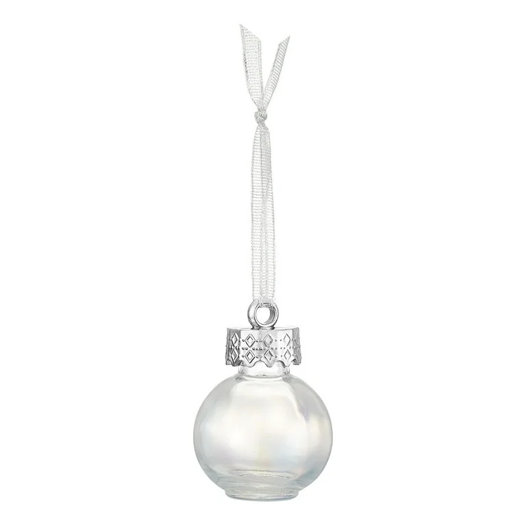 Holiday Time 2oz Glass Christmas Ornament Shot Glass Clear Iridescent,1 Pack | Walmart (US)