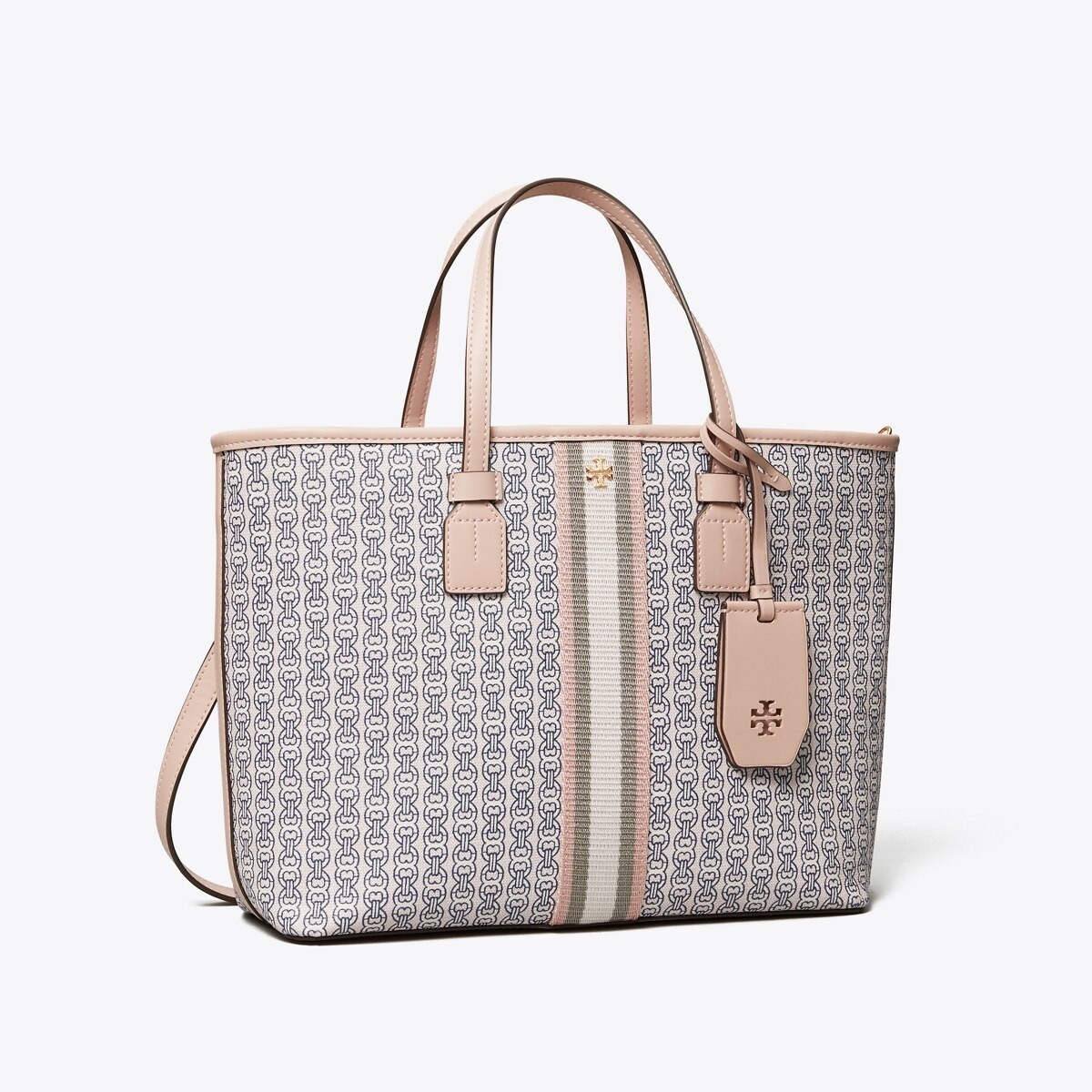 Gemini Link Canvas Small Top-Zip Tote Bag | Tory Burch (US)