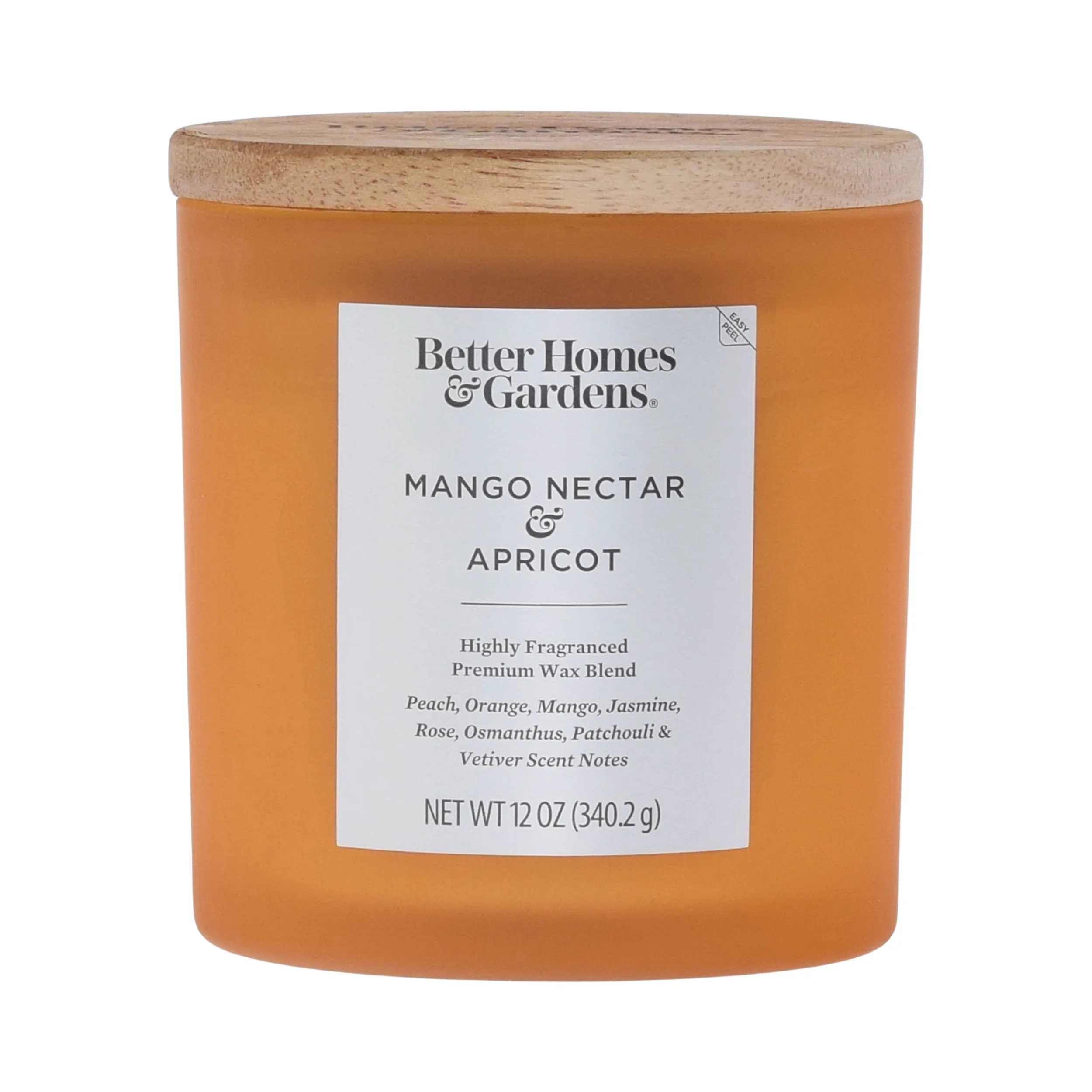 Better Homes & Gardens 12oz Mango Nectar & Apricot Scented 2-Wick Frosted Jar Candle | Walmart (US)