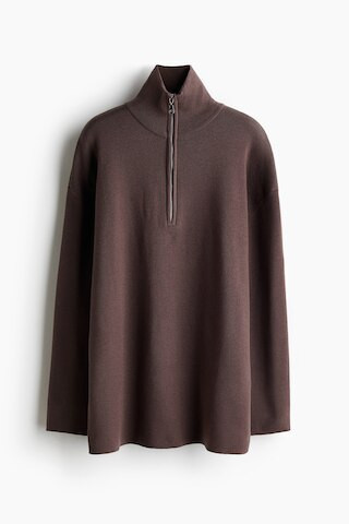 H & M - Oversized Half-Zip Sweater - Beige | H&M (US + CA)