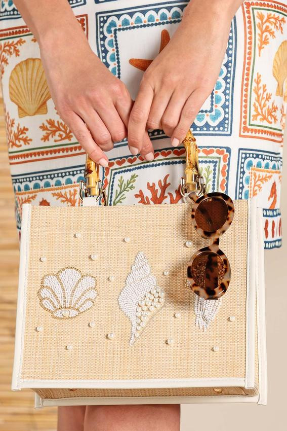Embellished Beach Icon Book Tote | Cato Fashions