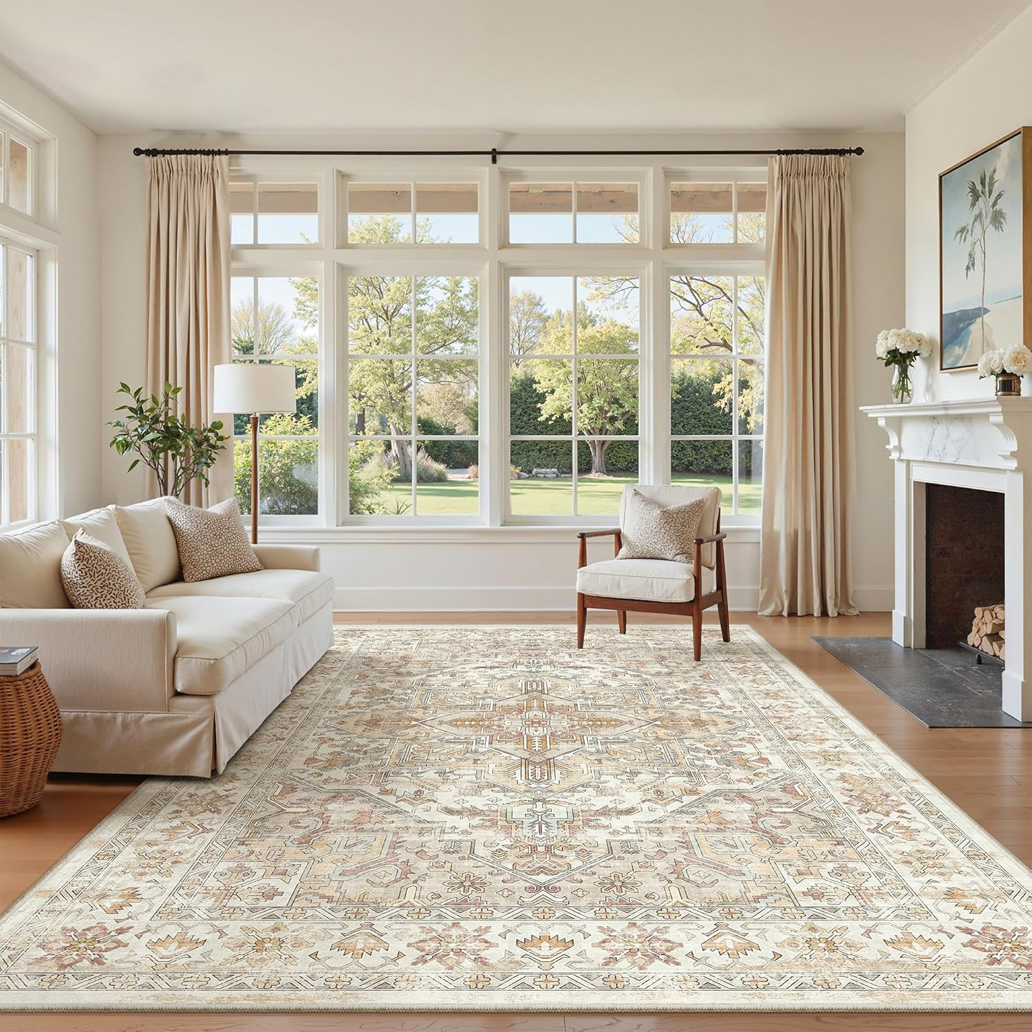 zesthome Area Rugs 6x9, Large Rugs for Living Room, Stain Resistant Washable Rug, Rugs for Bedroo... | Amazon (US)