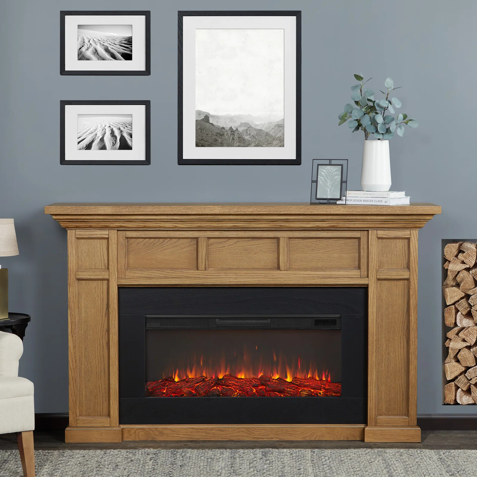 Alcott 74.75'' W Electric Fireplace | Wayfair North America
