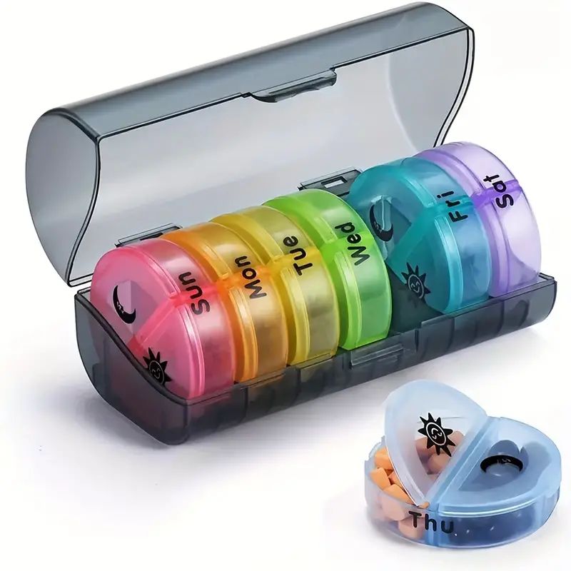 Pill Organizer 2 Times A Day, Weekly AM PM Pill Box, Large Capacity 7 Day Pill Cases For Pills/Vi... | Temu Affiliate Program