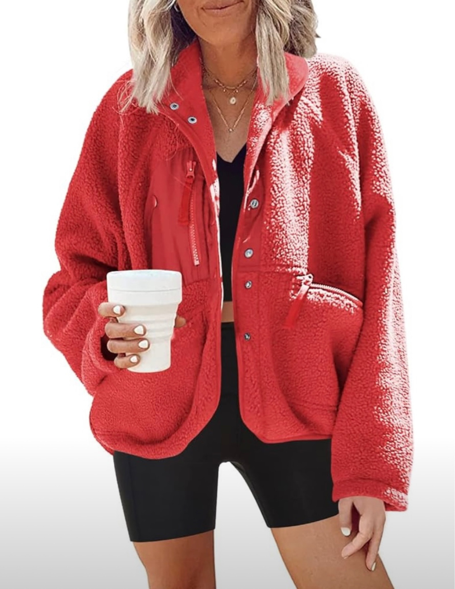 Nirovien Womens Fuzzy Fleece Jacket Button Down Shacket Casual Sherpa Coats Warm Outwear With Pockets 

#LTKsalealert #LTKstyletip #LTKfindsunder50