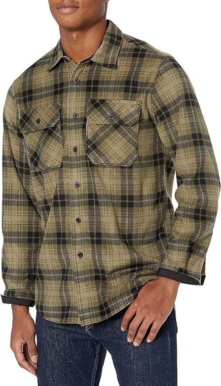 Wrangler Authentics Men's Long Sleeve Fleece Shirt | Amazon (US)