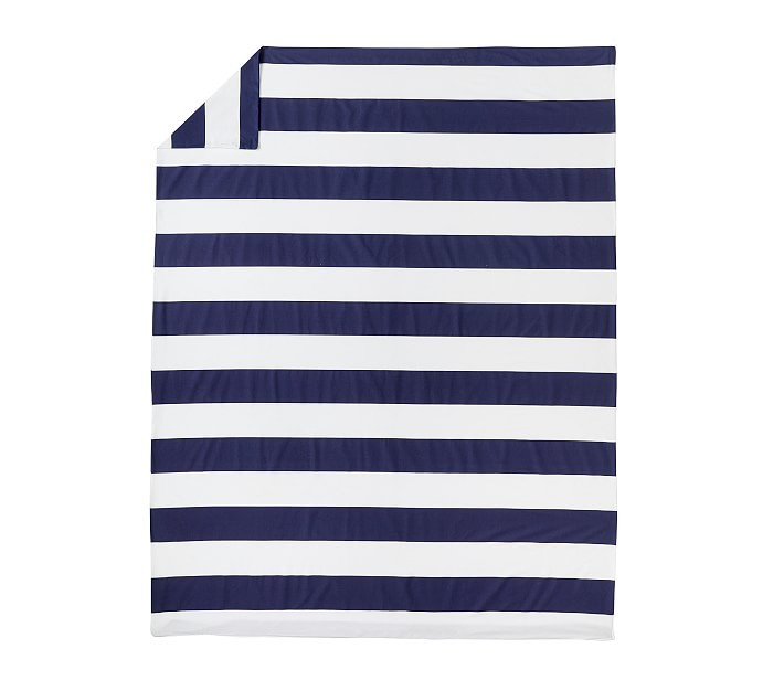 Rugby Stripe Organic Duvet Cover & Shams | Pottery Barn Kids
