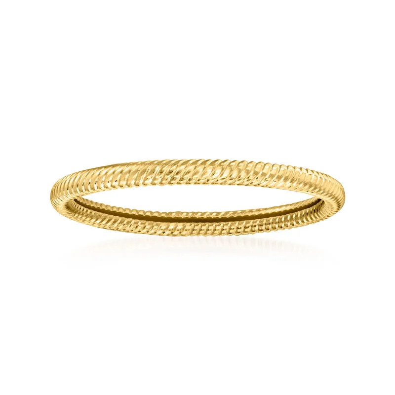 14kt Yellow Gold Roped Ring | Ross-Simons