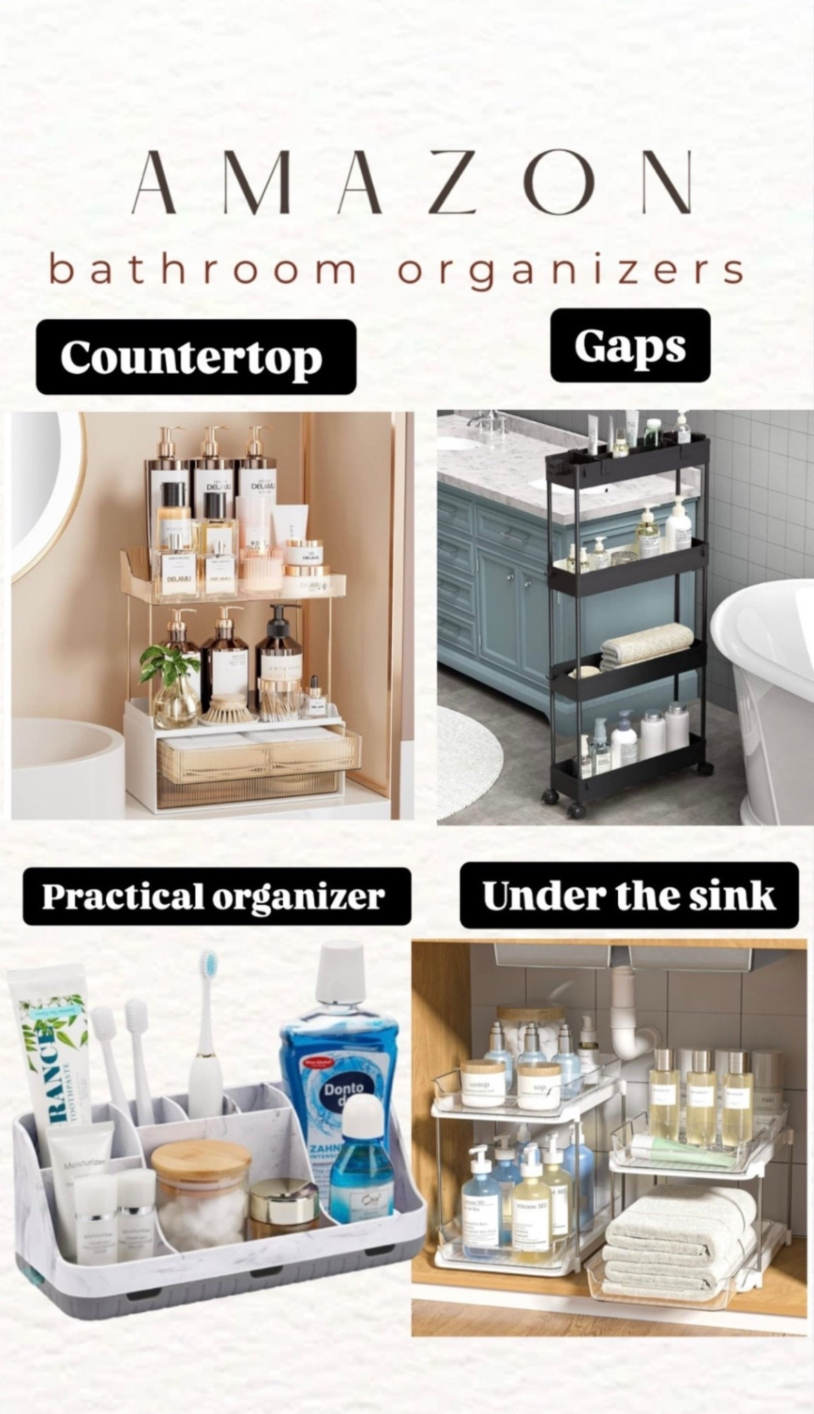 Bathroom organizers #springrefresh #home #bathroom #amazon

