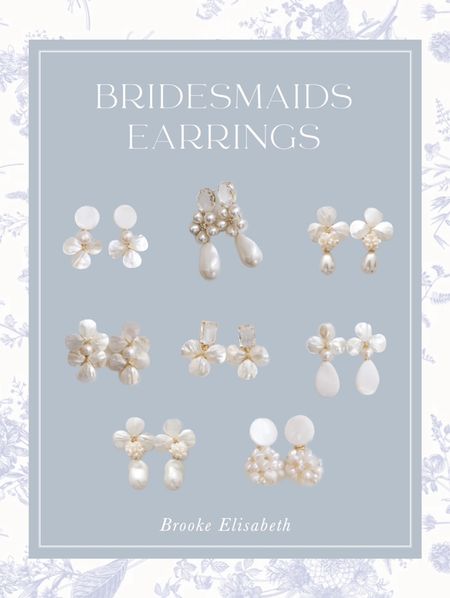 My favorite bridal and Bridesmaids earrings! Get the most stunning bridal accessories at SJ Bailey Co! 

#LTKwedding