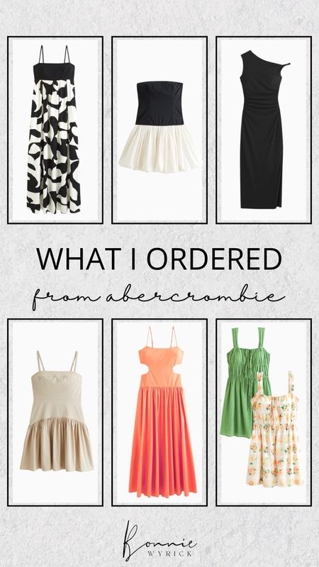 What I ordered from Abercrombie 🤍 dresses are 20% off right now plus an extra 15% off with code DRESSFEST

#LTKSeasonal #LTKMidsize #LTKStyleTip