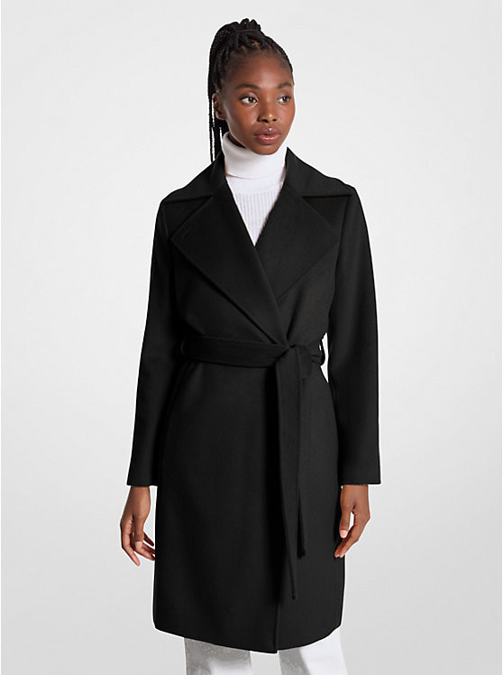 Wool Blend Wrap Coat | Michael Kors US