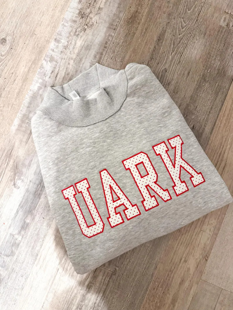 Red Polka UARK Sweatshirt | Etsy (Global)