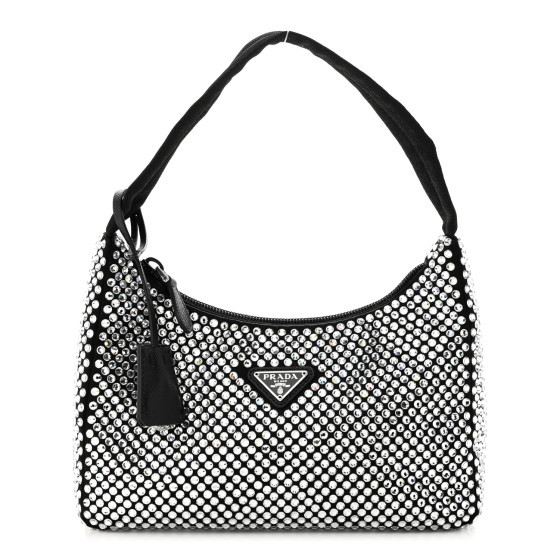 Satin Crystal Mini Re-Edition 2000 Bag Black | FASHIONPHILE (US)