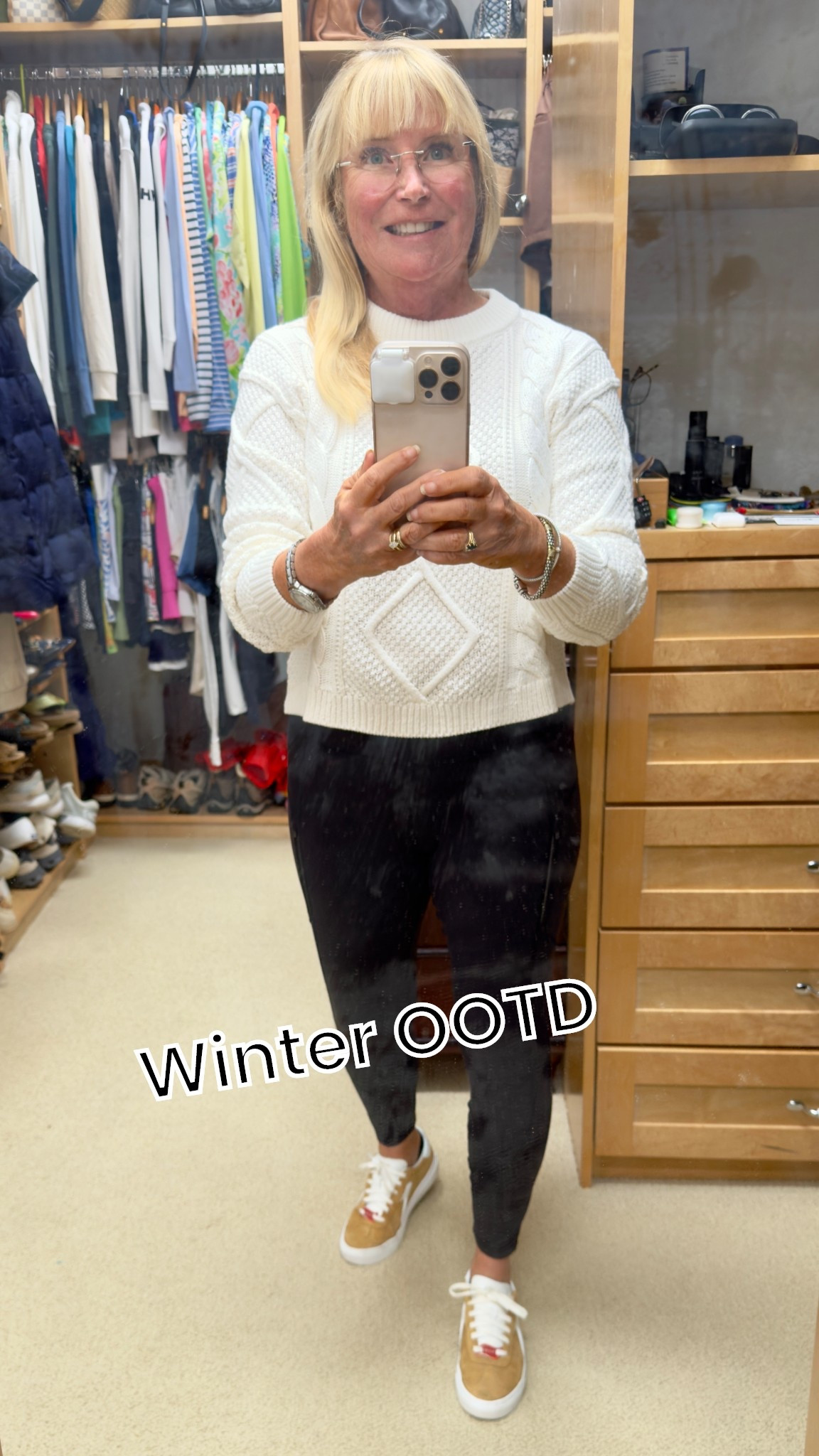 Hope everyone had a wonderful New Year Celebration! I am staying close to home today so I went for a sporty, comfy look! It chilly in south Florida today, so I broken out my new cropped Quince sweater! 

#LTKActive #LTKOver40 #LTKSeasonal