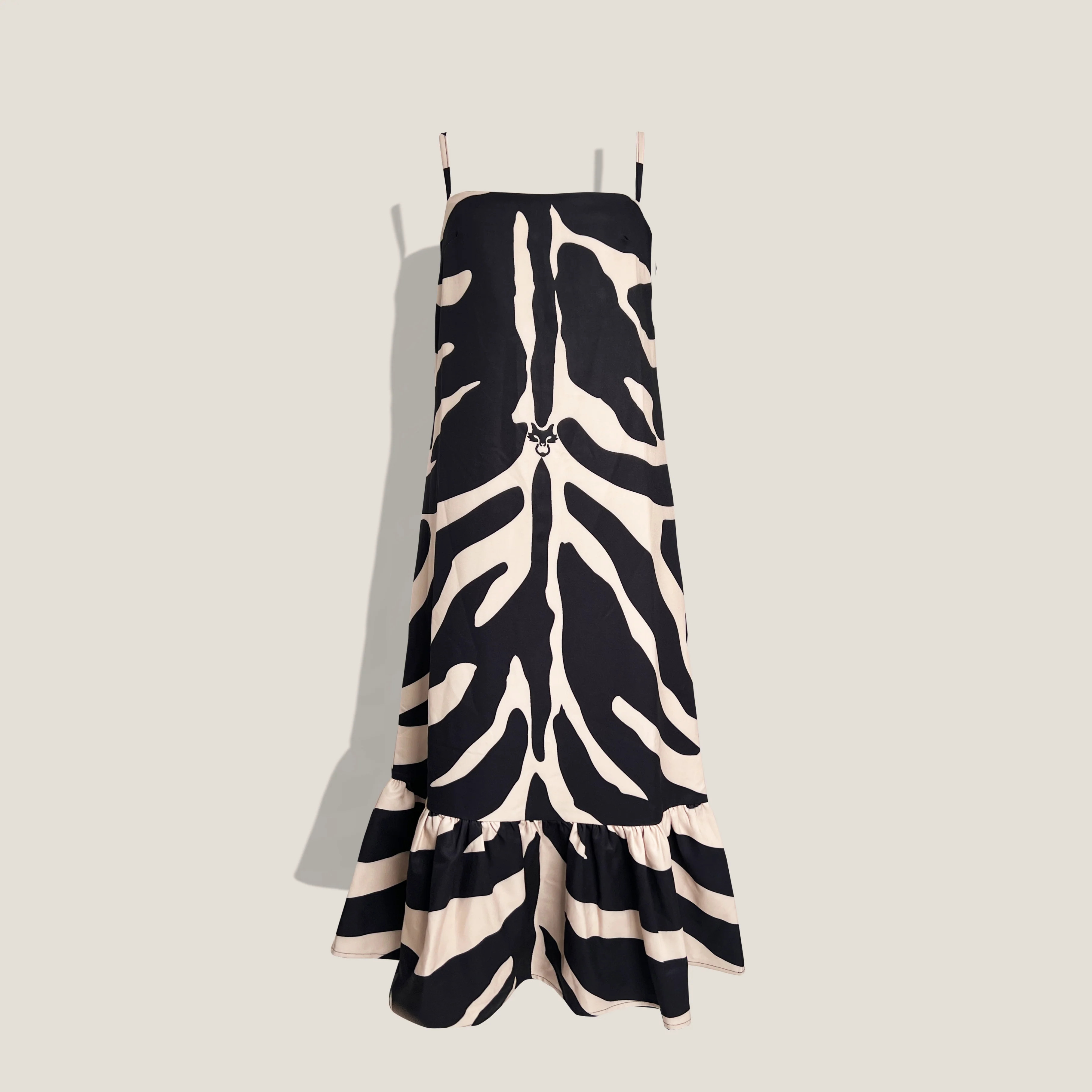 MME. "ZEBRA"  HAMPTONS SIP SLIP Dress - NOIR | MME.MINK