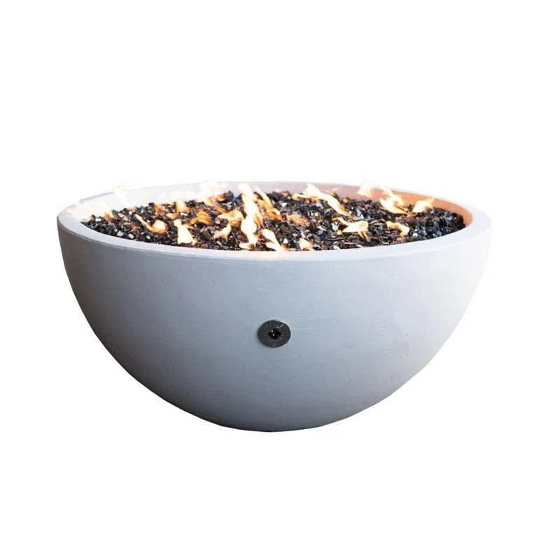 Anatoli 17'' H x 36'' W Concrete Natural Gas Outdoor Fire Pit | Wayfair North America