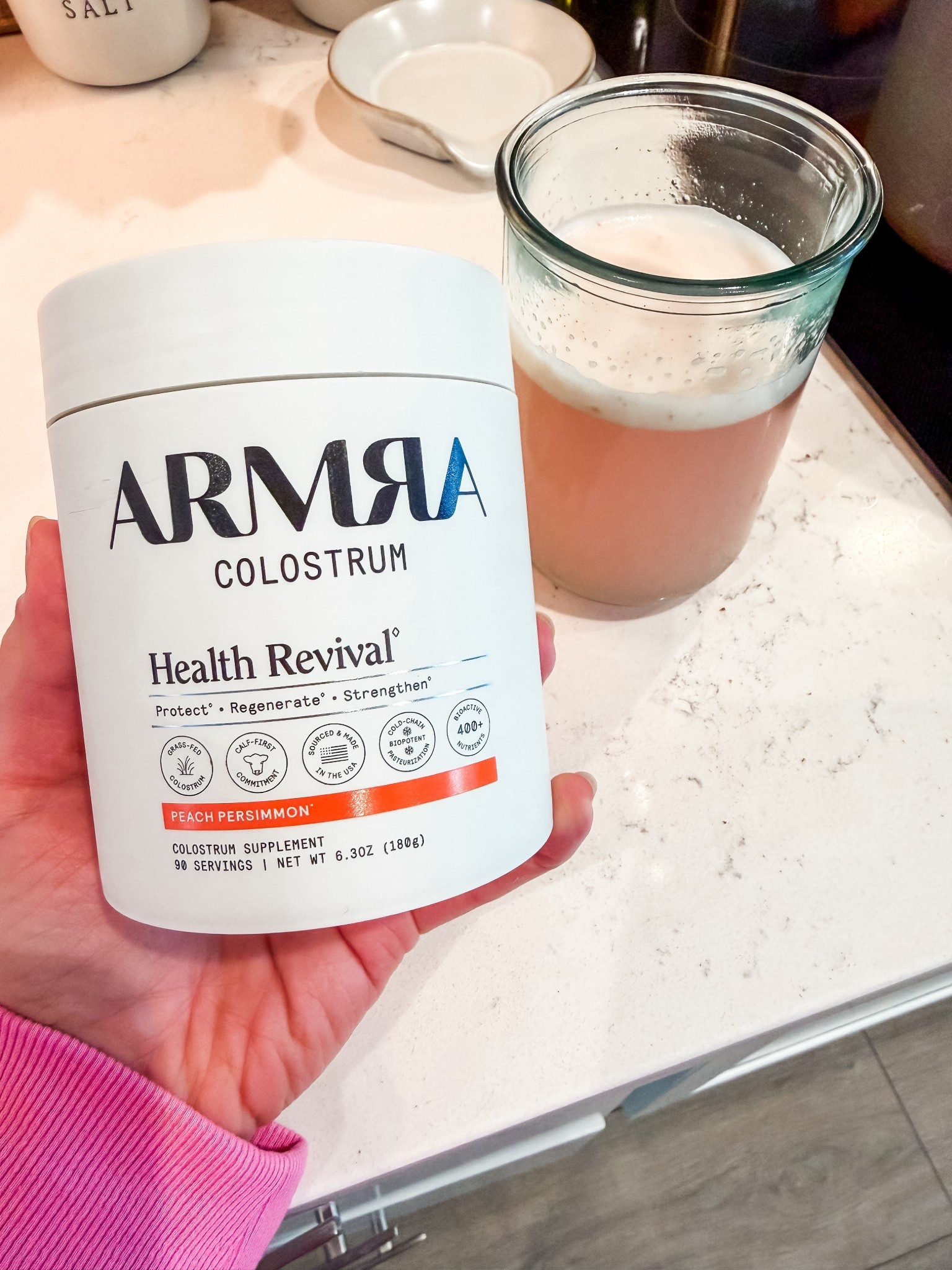 Absolutely been loving Armra!!! Code: BRITTANYHARTLEY will get you 15% off! So many amazing benefits such gut health/digestion, immune support, skin support, energy and muscle recovery 👏🏼 The peach persimmon is my favorite flavor 🍑

#LTKfitnessgoals #LTKdayinmylife #LTKselfcare