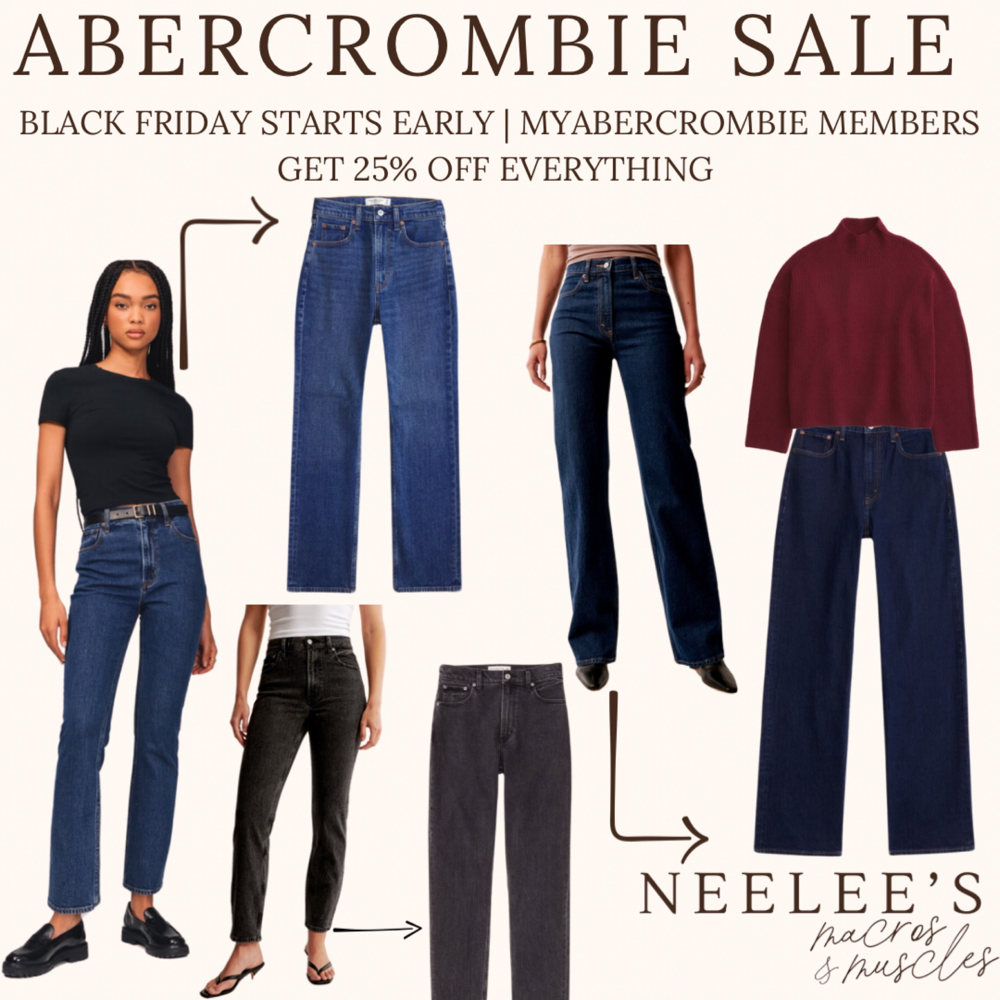 🎉 Abercrombie’s Black Friday sale is almost here! Enjoy 25% off everything + 15% off all YPB from 11/27-12/1! 🙌 But wait—myAF Members get early access from 11/25-11/26! 👀

This is the perfect time to grab your essentials—stock up on basics, snag those holiday pieces, and get the jeans you’ve been eyeing! Don’t miss out on these amazing deals! 🖤 


#AbercrombieSale #BlackFridayDeals #MyAFMembers #HolidayStyle #JeansForDays

#LTKCyberWeek #LTKFindsUnder100 #LTKSaleAlert