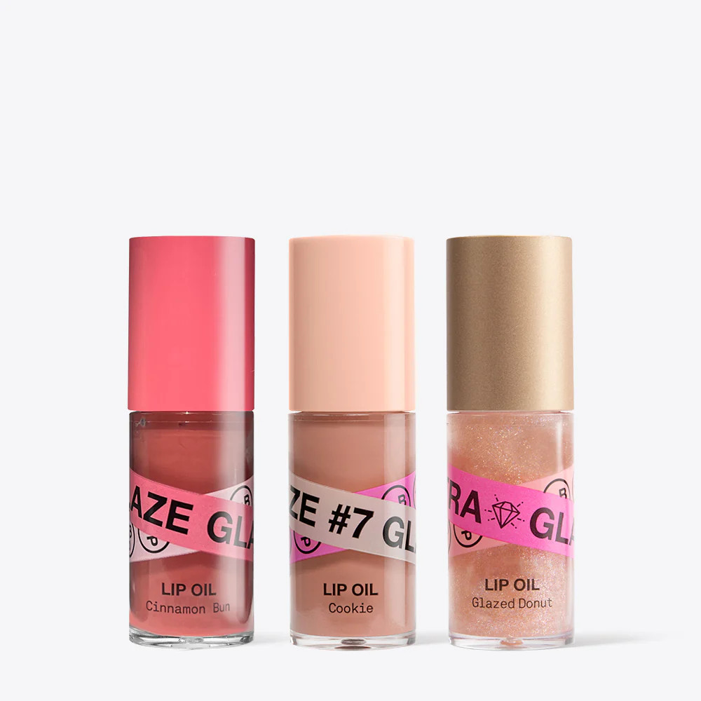 Latte Lips - Cinnamon Bun, Cookie, and Extra Glaze Lip Oil Set | InnBeauty Project