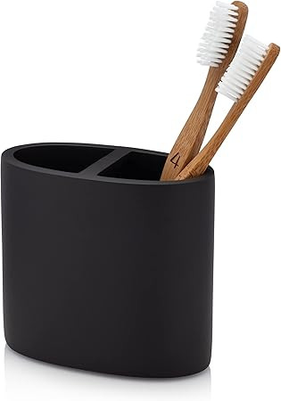 Essentra Home Matte Black Toothbrush Holder for Vanity Countertops, Small Toothbrush Holder - Mat... | Amazon (CA)