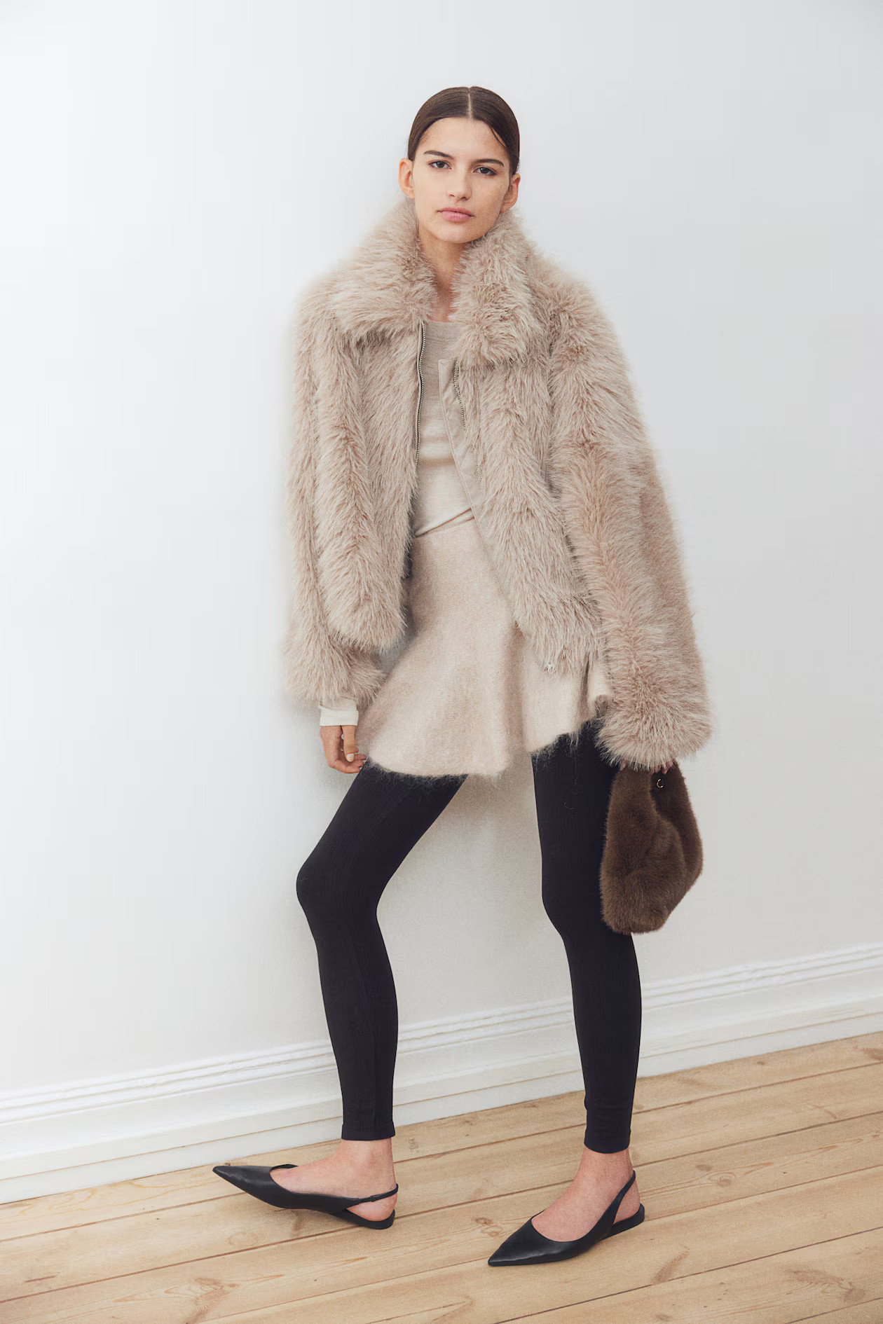 Fluffy Jacket - Beige - Ladies | H&M US | H&M (US + CA)