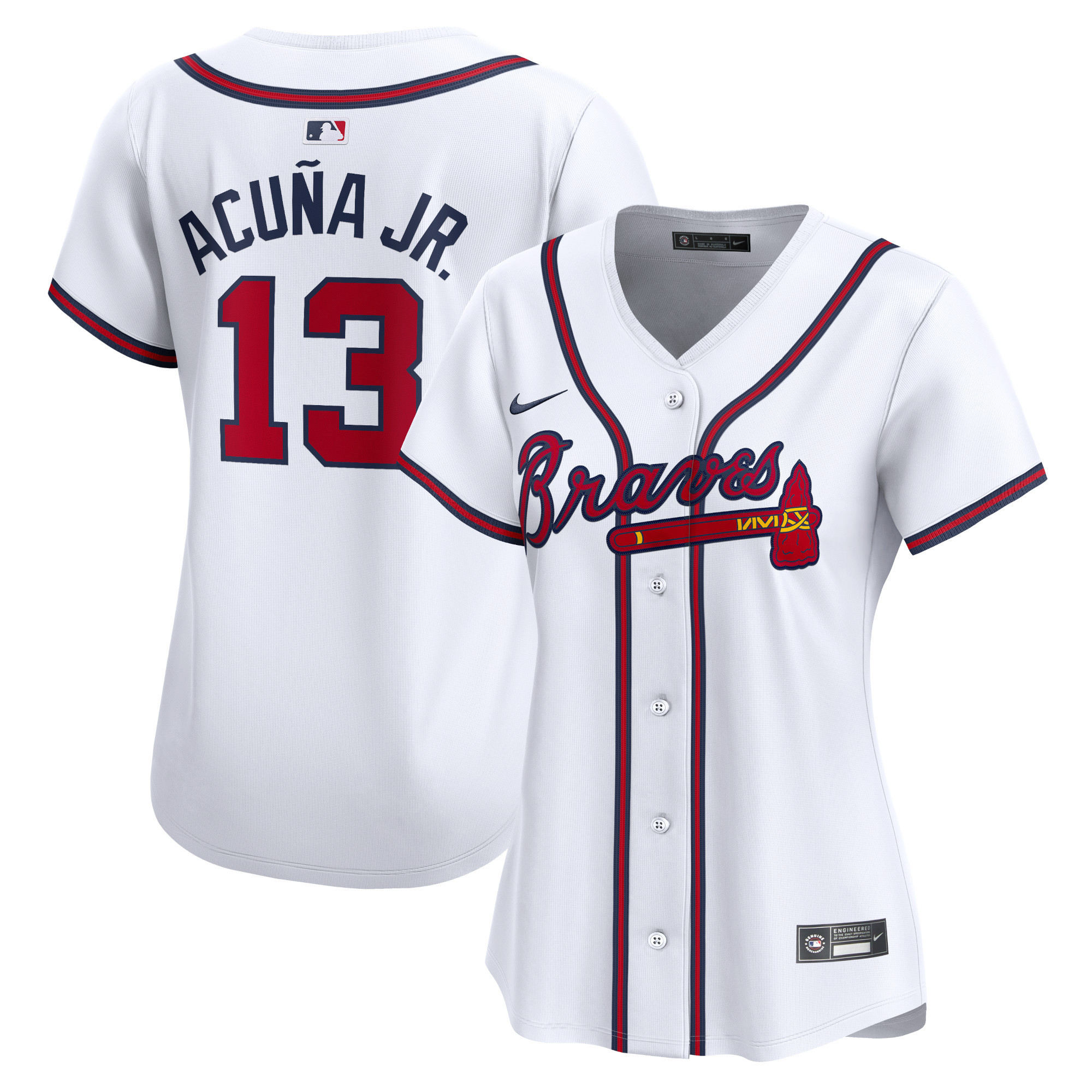 Women's Nike Ronald Acuna White Atlanta Braves Home Limited Player Jersey | Fanatics