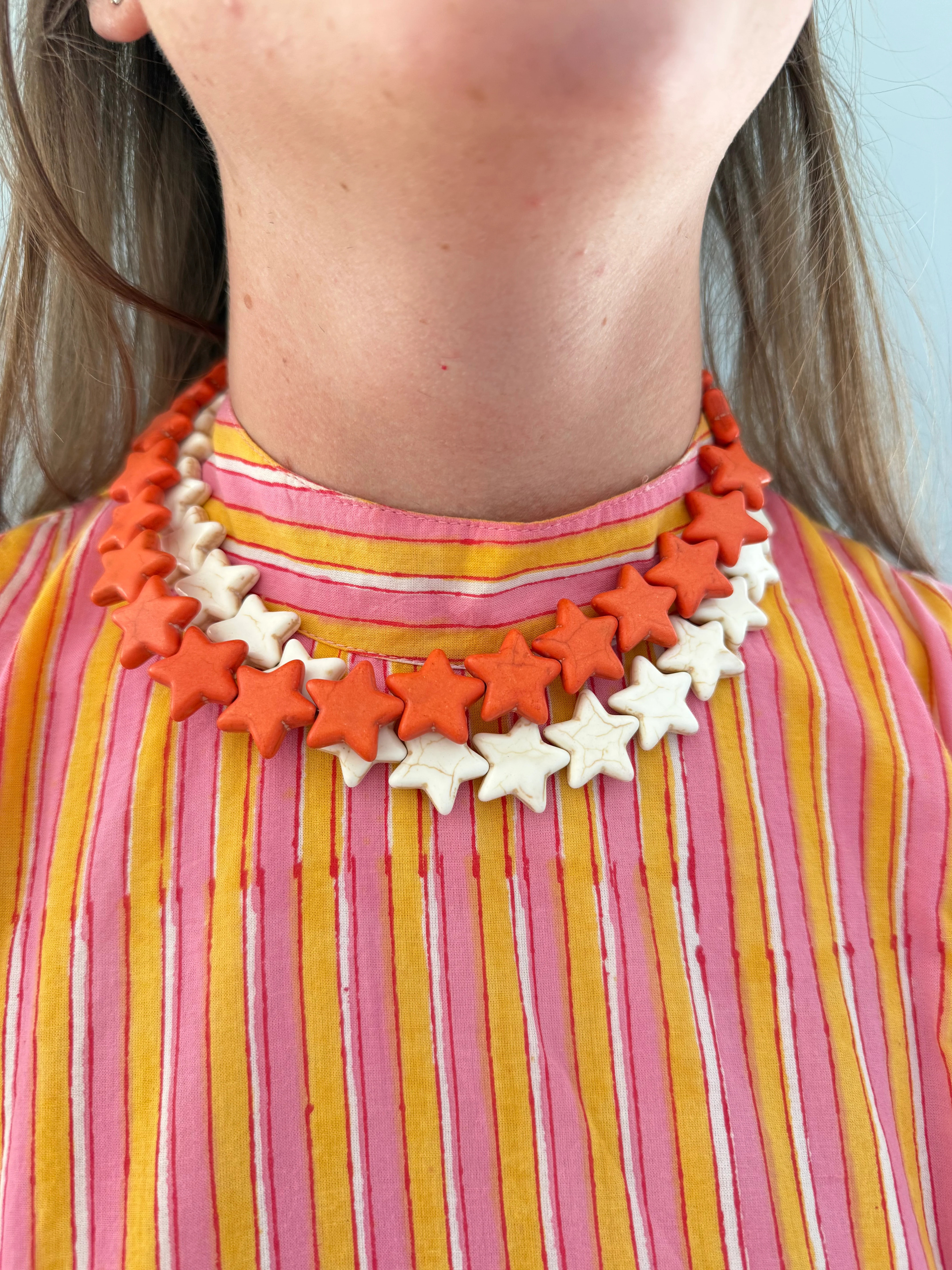 Star Necklace - Large - Orange | Smith and Co. Jewel Design