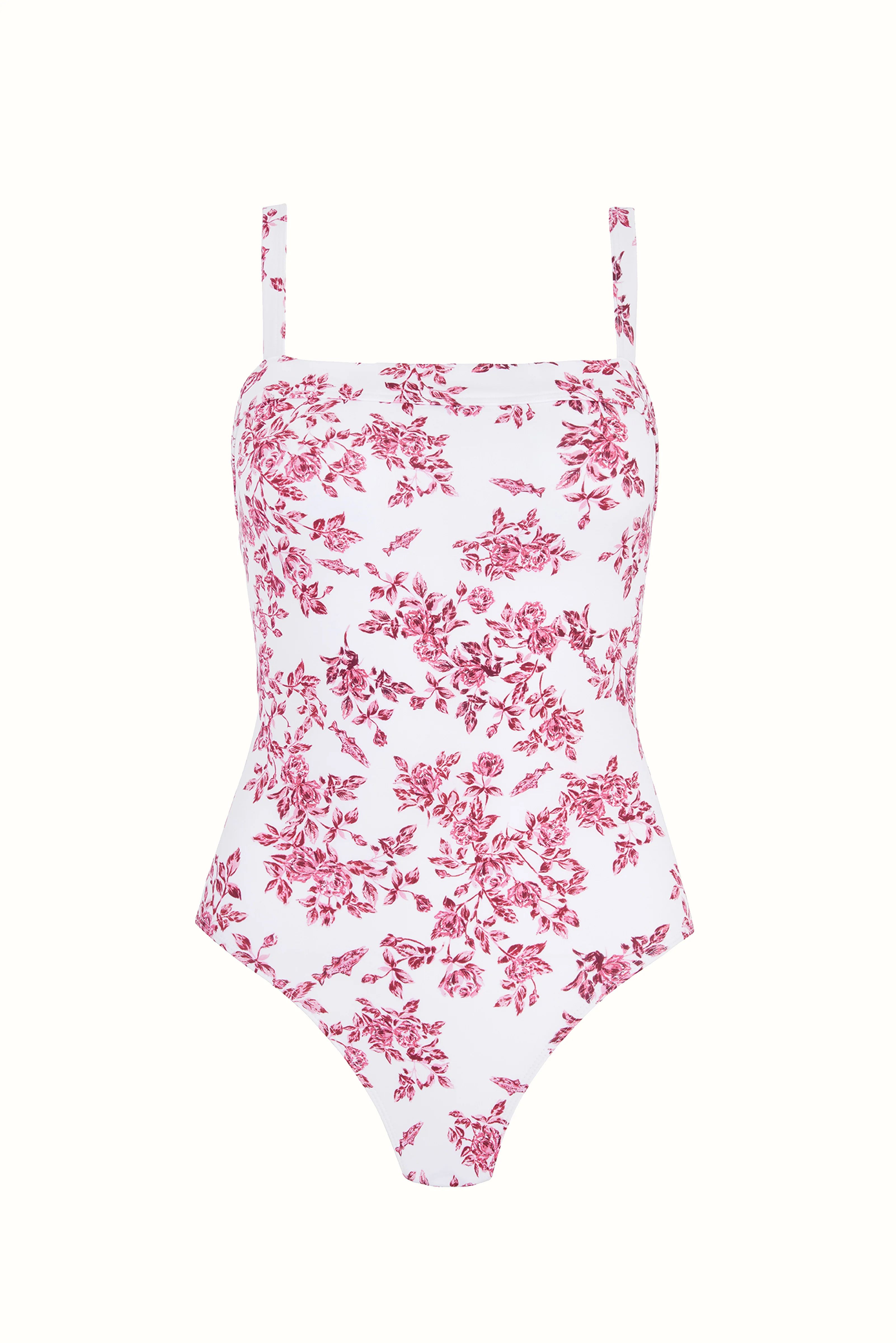 Emilia Wickstead X Passalacqua Nell Swimsuit in Vintage Pink Rose Print | Emilia Wickstead