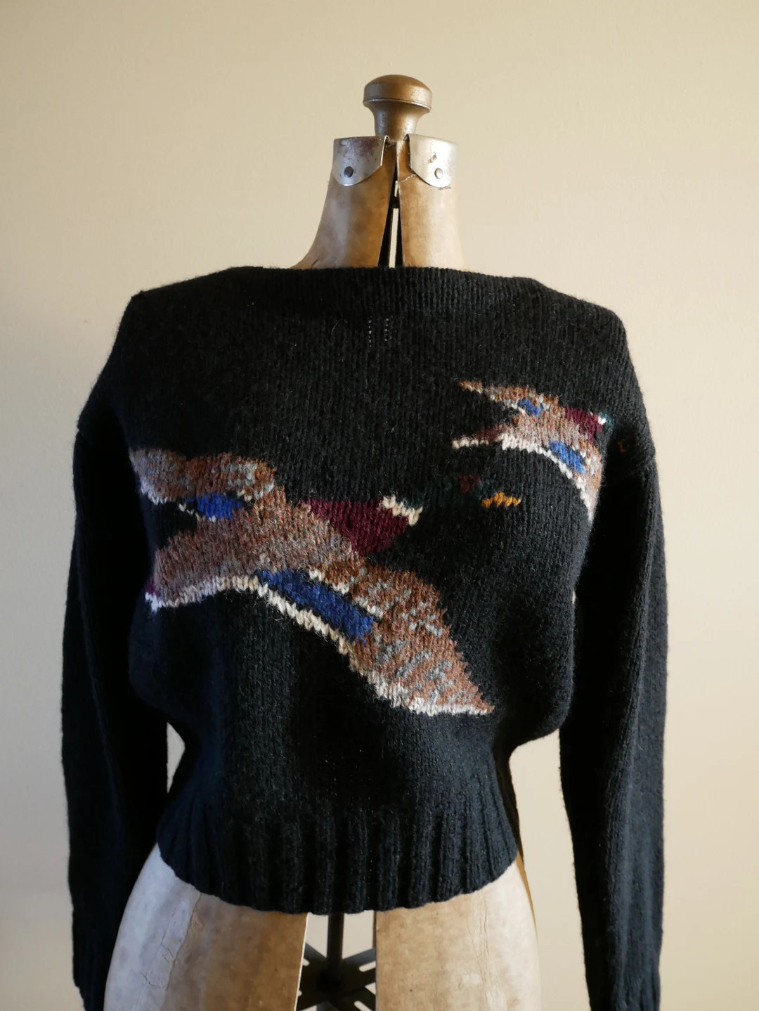 Ralph Lauren Hand Knit Sweater 1980s Duck Sweater Hunting Sweater Woodlands Rare Wool Blue Label ... | Etsy (US)