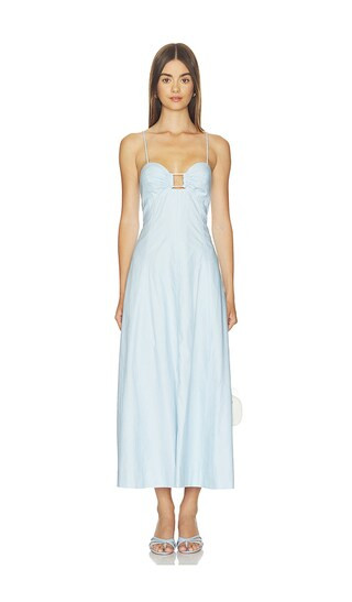 Arabella Midi Dress in Ice Blue | Revolve Clothing (Global)