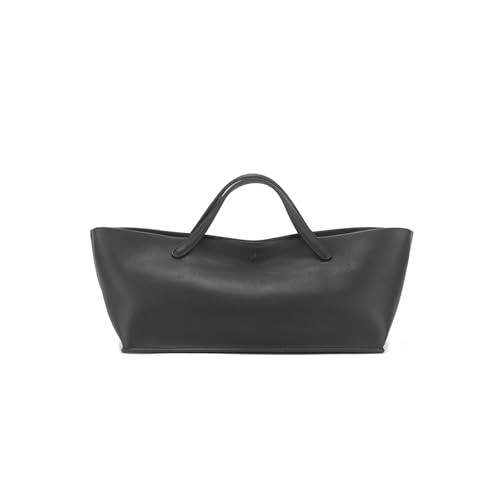 Generic Genuine Leather Top Handle Tote Bags, Leather Satchels Bag,Casual Shoulder Hobo commuter Bag Waterproof for Women(Black) | Amazon (US)