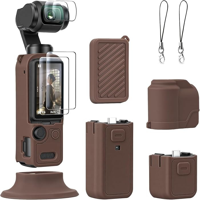 AMAZEAR Silicone Case Compatible with DJI OSMO Pocket 4, Pocket4 Accessories Soft Skin Protective... | Amazon (US)