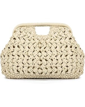 Emprier Straw Clutch Purses for Women Dumpling Bag Summer Beach Woven Handbag | Amazon (US)