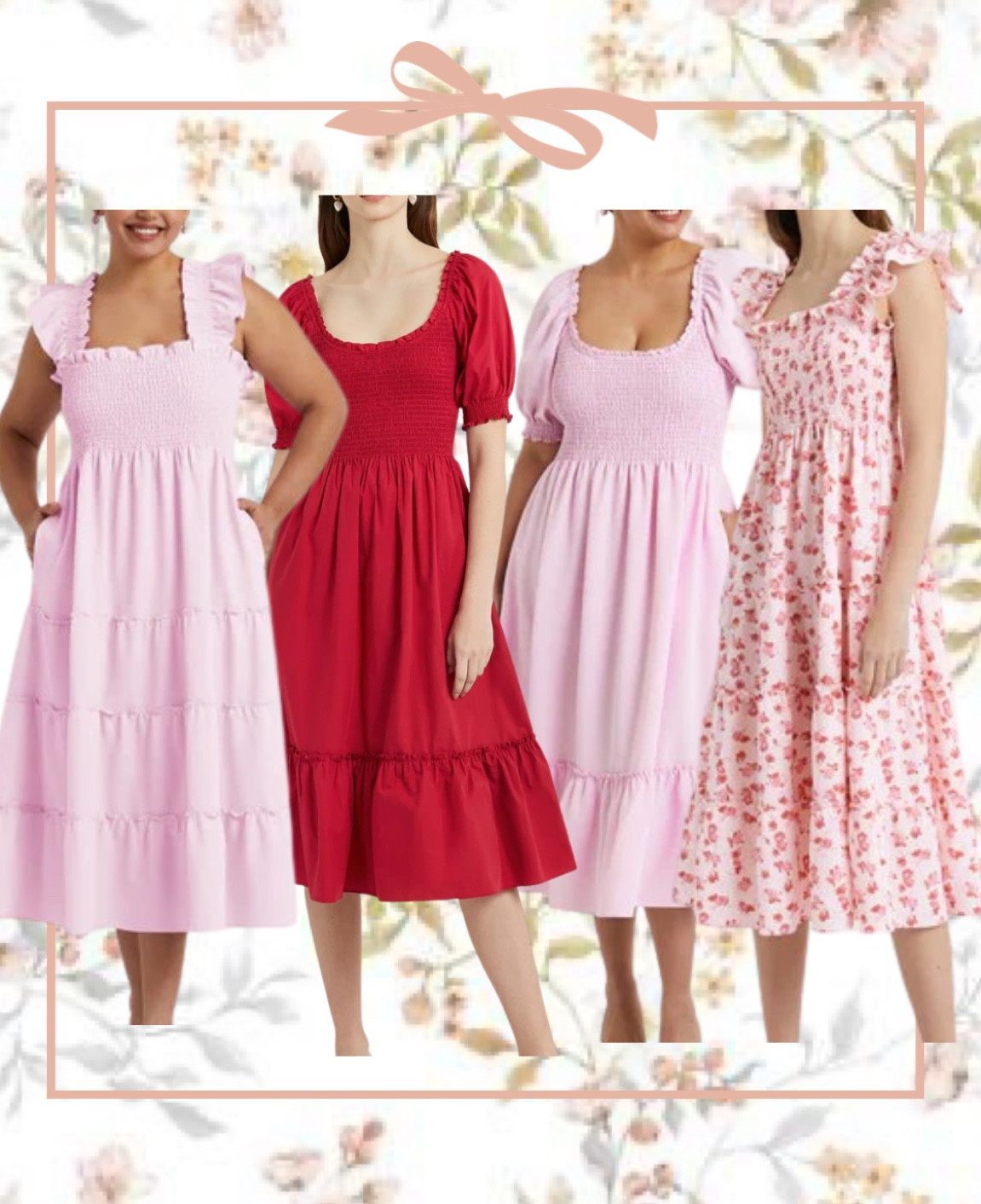 Valentine’s Day dresses. Smock dresses. Nap dress. Pink smock dress. Floral smock dress. Red smock dress. 
.
.
.
… 

#LTKbump #LTKstyletip #LTKSeasonal