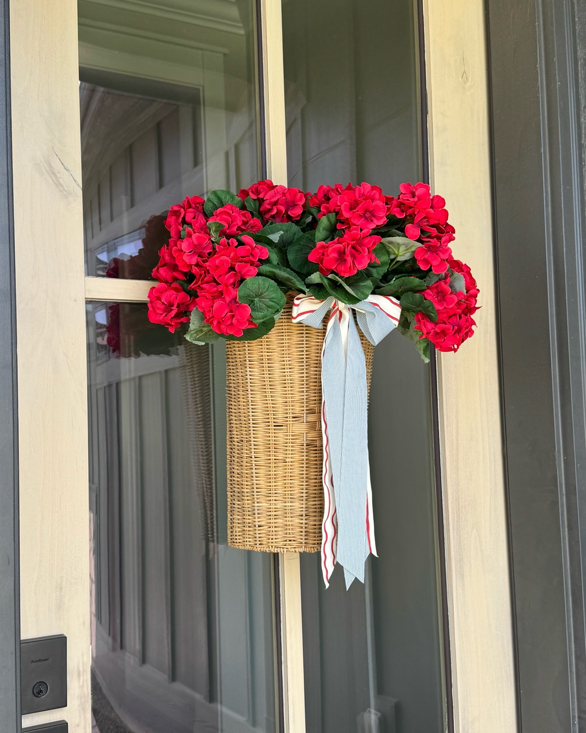 front porch details! love this hanging scalloped basket! linking other porch items as well!
